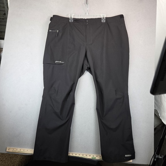 Eddie Bauer Pants Womens 3XL Black WeatherEdge Stretch Rain Waterproof Hiking - Picture 1 of 16